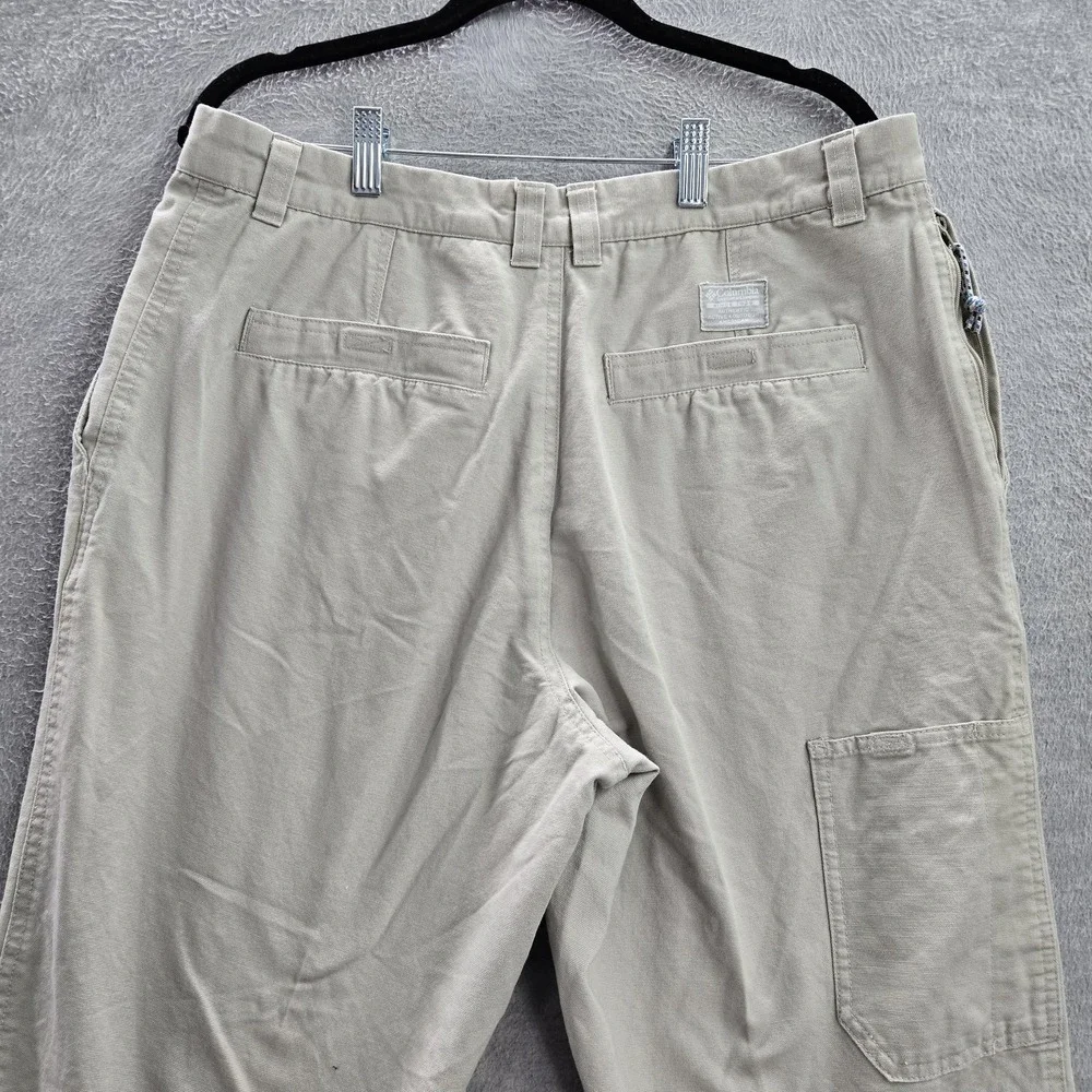 Columbia Men‎ Pants 34WX30L Beige Cargo AM8142 Button 29
